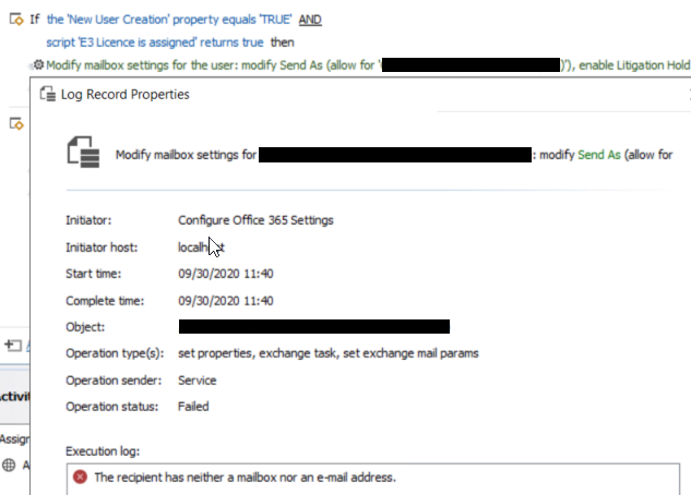 Unable to set Office 365 properties - Adaxes Q&A