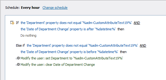 Dept Change Scheduled Task