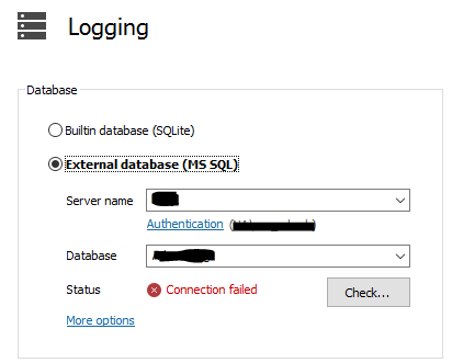 External Logging Issue - Adaxes Q&A